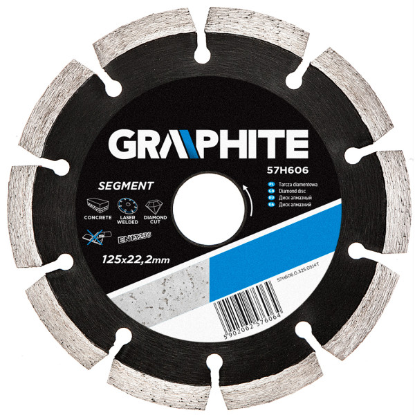 Tarcza diamentowa 125x22.2mm GRAPHITE 57H606