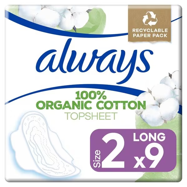 Always Cotton Protection Long Plus хигијенски улошци<br>9 комада