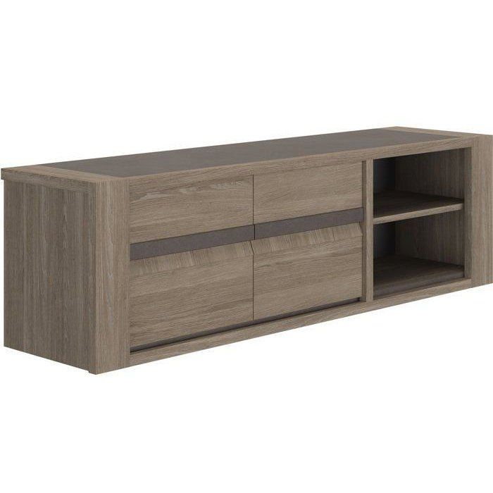 Meuble TV MARCEAU – Coloris Chêne Reed – 190 × 48 × 57 cm – GAMI