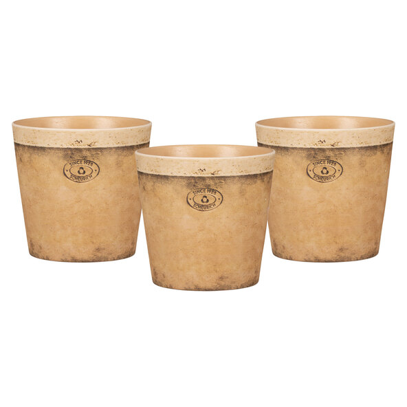 Keramik-Blumentopf 3er-set Ø 16 cm, Toscana Luminoso