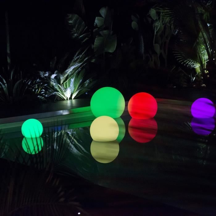 Esfera LED LUMISKY de 30 cm con control remoto inalámbrico - Multicolor