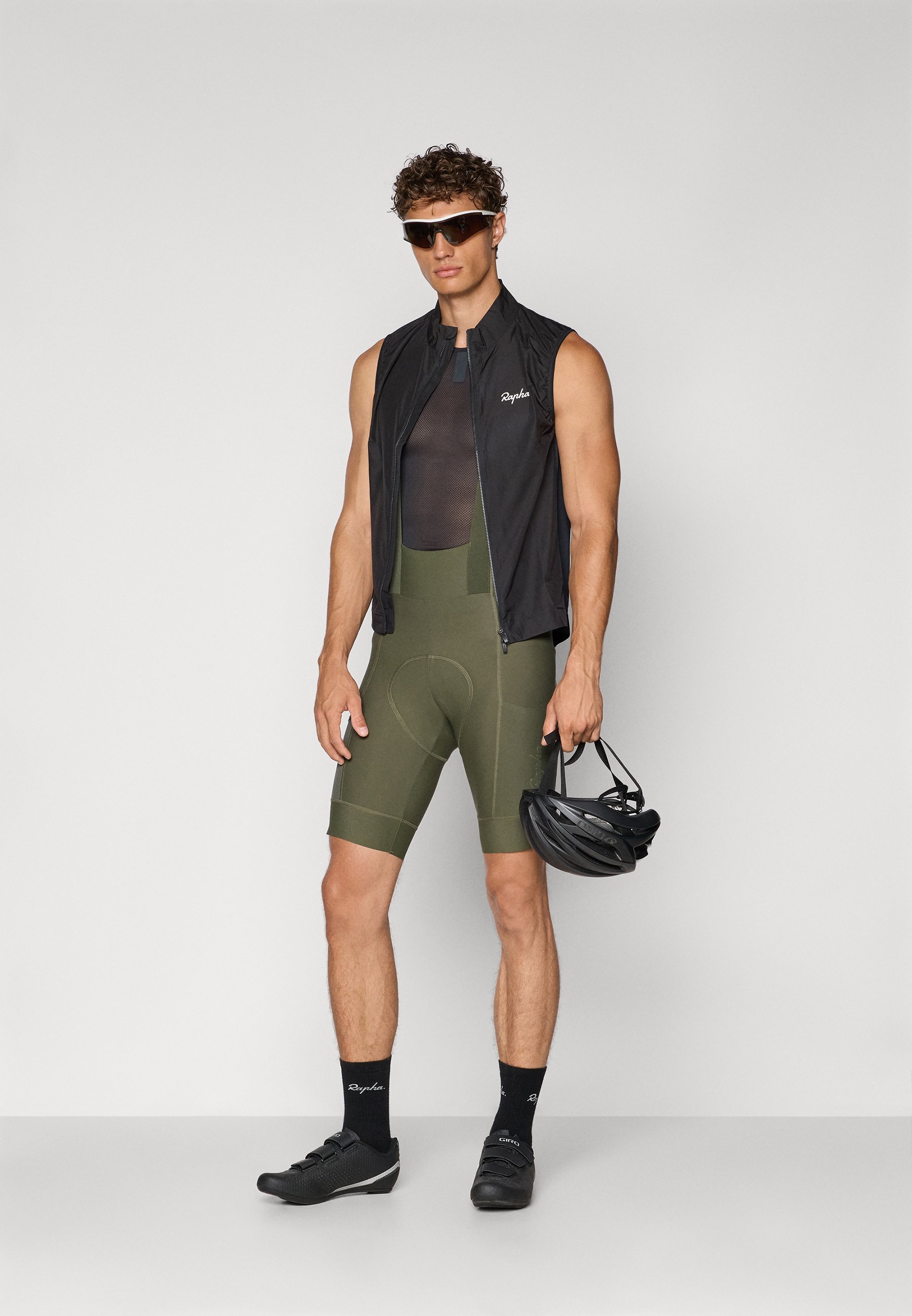 Pantaloncini con bretelle Rapha da uomo - Deep Depths/Kalamata