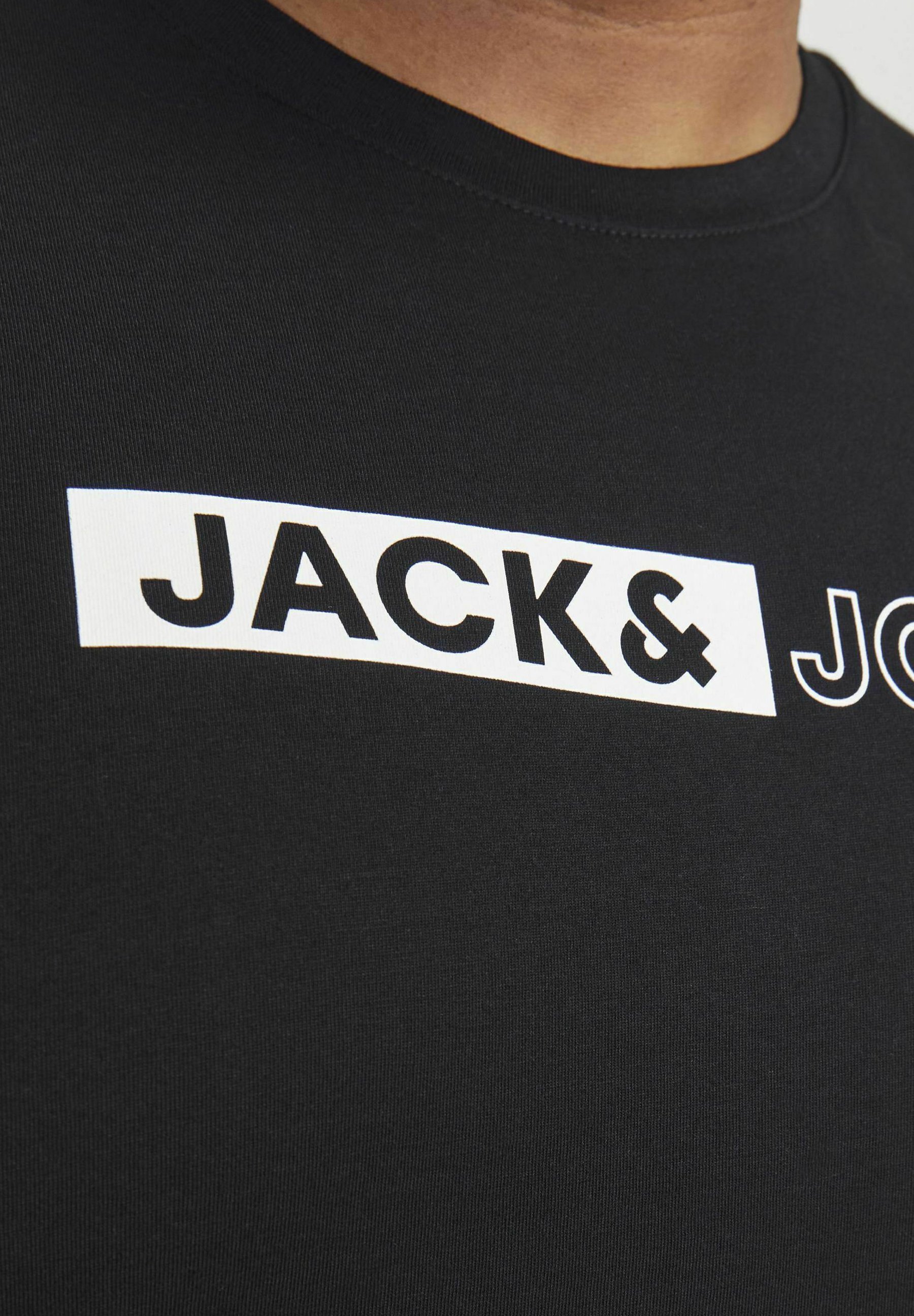 Jack & Jones Logo - Aufdruck auf T-Shirt - schwarz