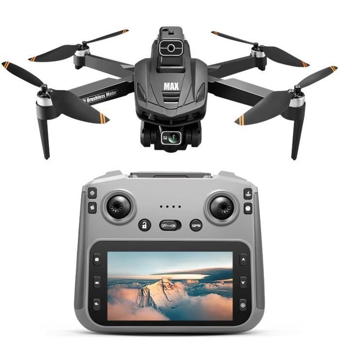 Dron con control remoto de pantalla de 4,5”, cámara HD 8K 1080P, GPS ajustable, 5G, sistema de evasión de obstáculos en 4 direcciones, 4 lentes HD, 3 baterías.