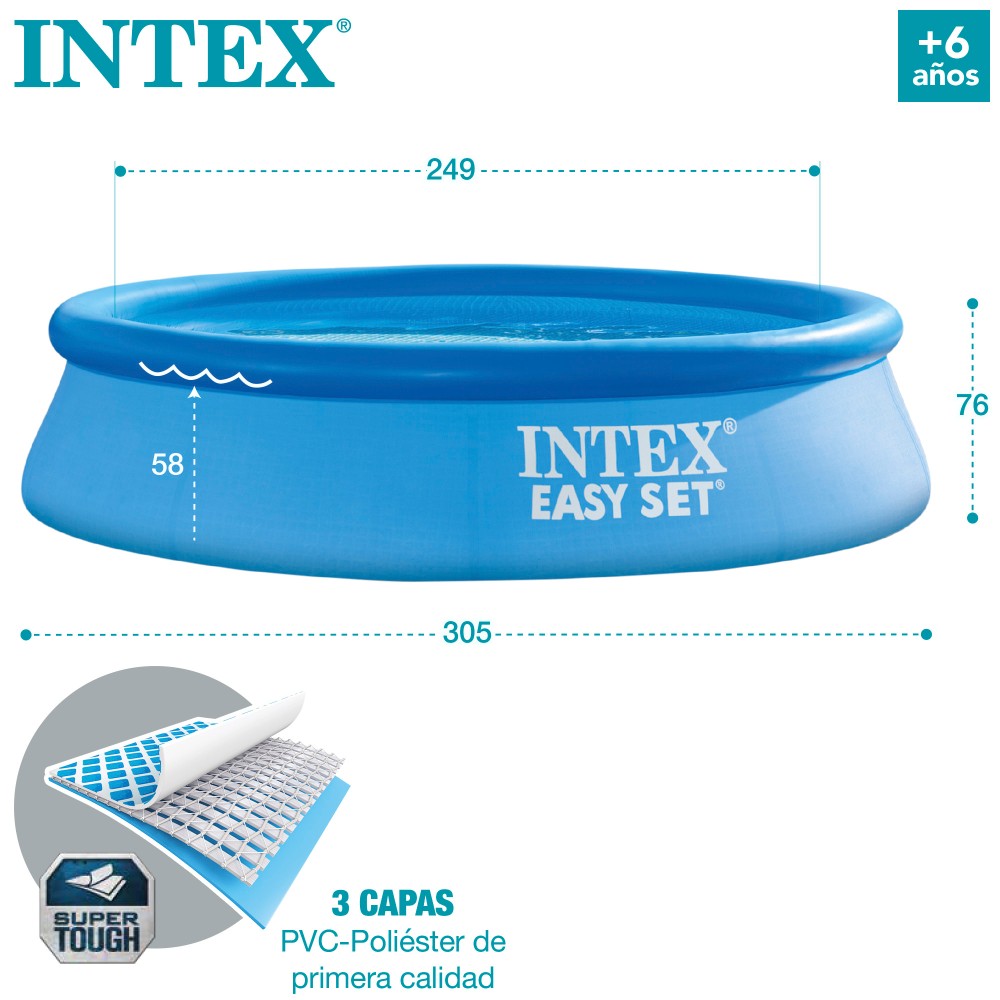 Piscine gonflable Intex Easy Set 3853 L sans pompe de filtration
