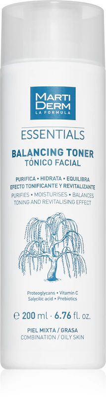 Tônico normalizador MartiDerm Essentials, reduz a secreção de sebo.