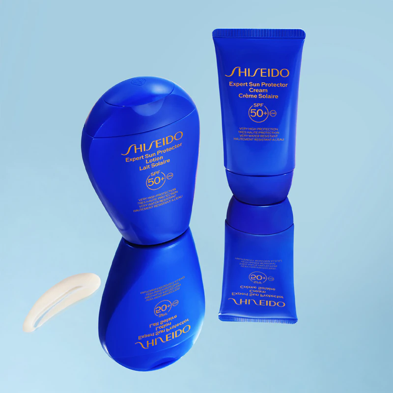 Loção Protetora Solar Shiseido Expert FPS 50+ para rosto e corpo