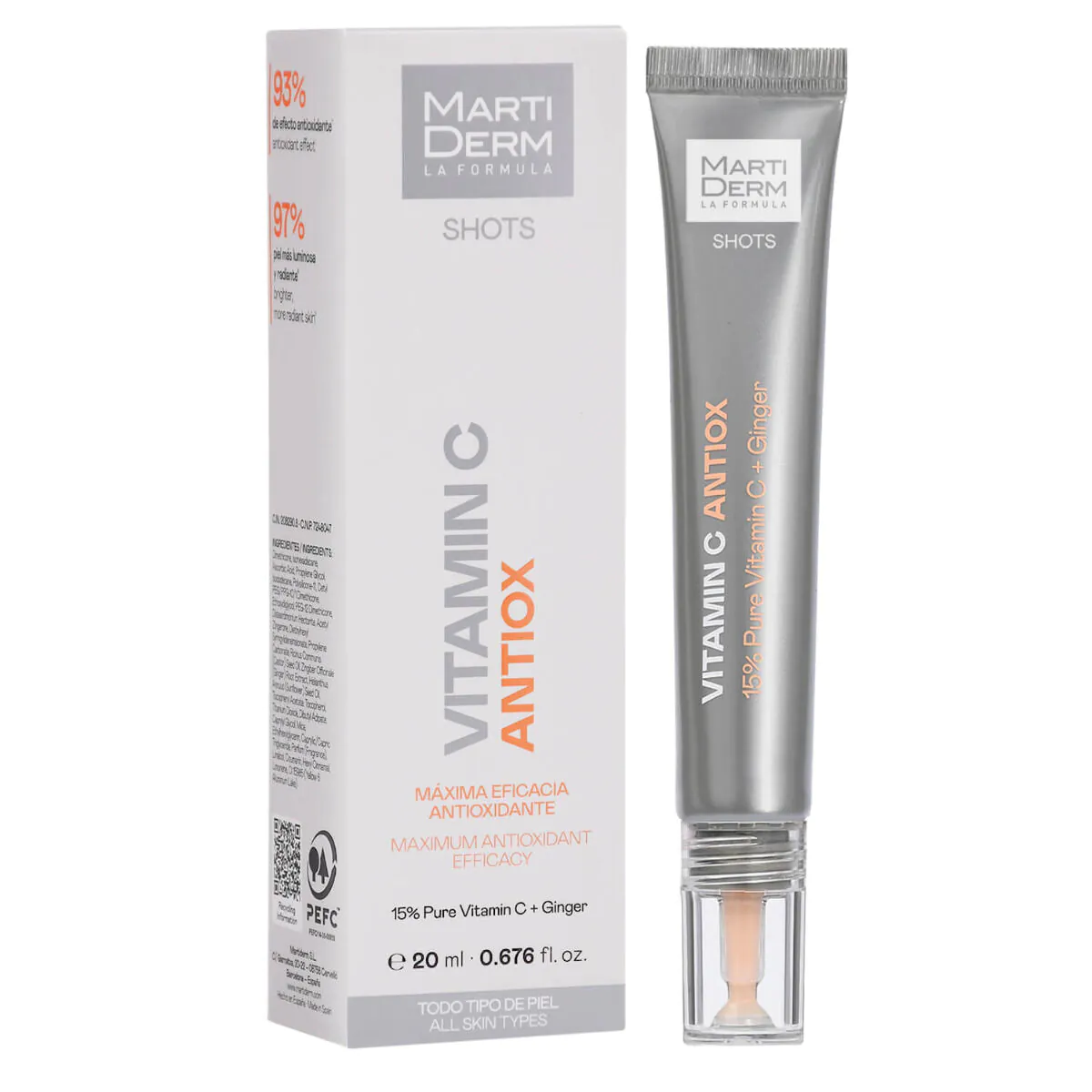 Martiderm Shots Vitamin C Antiox Skoncentrowane serum antyoksydacyjne do twarzy 20ml