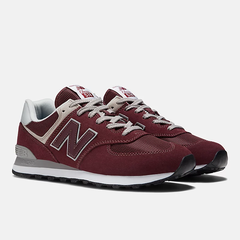 Unisex 574 Core - Borgondowy z Białym