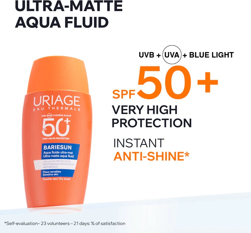 Uriage Bariésun Ultra Matte Aqua Fluid SPF50+ zaščitni matirni fluid za obraz SPF 50+