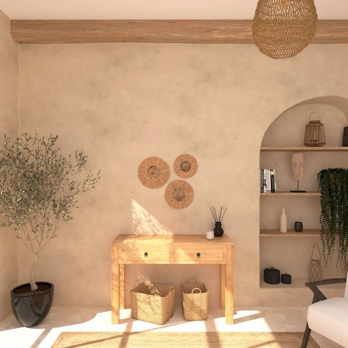 Set de 3 déco murales raphia D25/30/36cm - Atmosphera Créateur d'intérieur