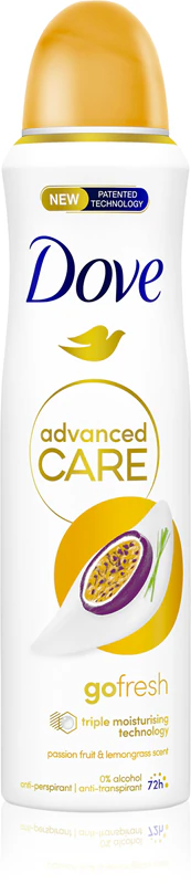 Дезодорант-спрей Dove Advanced Care Go Fresh з ароматом маракуї та лемонграсу