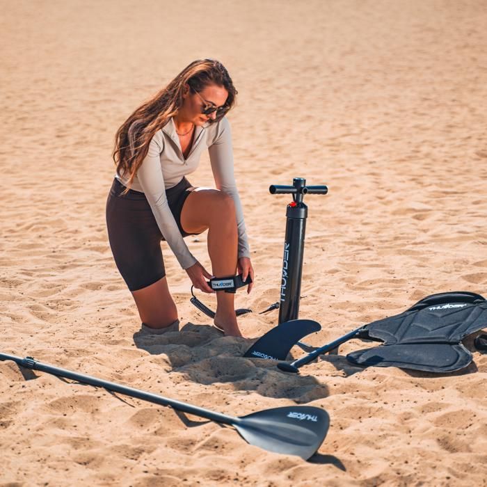 THUNDER® Tavola da Stand Up Paddle gonfiabile per touring | Accessorio completo | 365 cm | PVC | Stile EARTH | Arancione