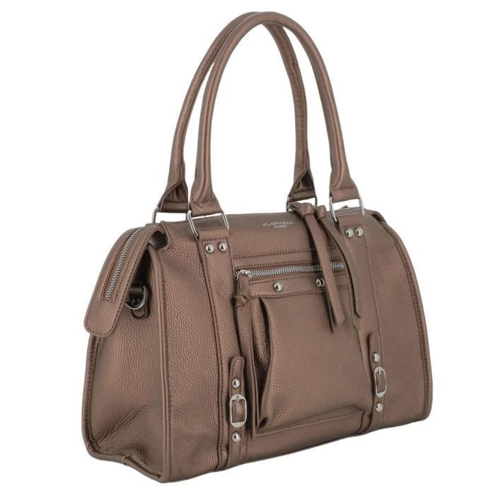 Flora & Co - Mittlere Damen-Schultertasche - Metallicbraun