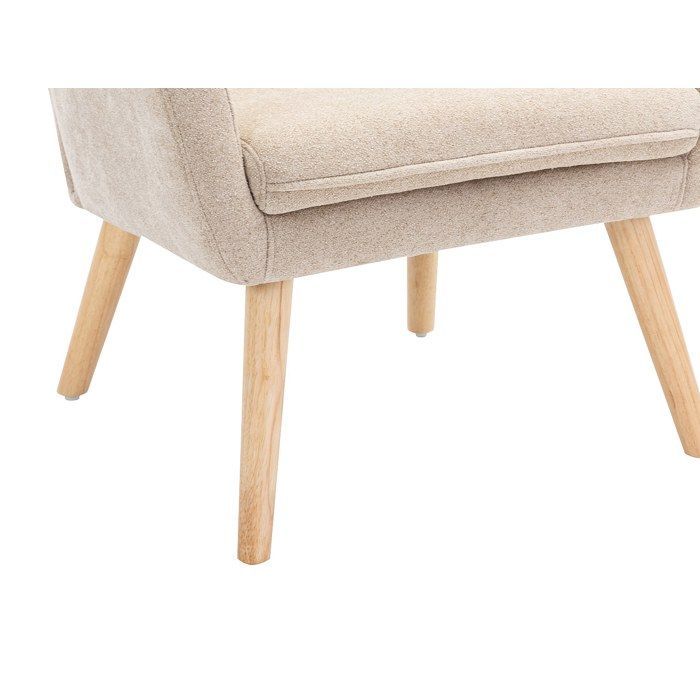 Fauteuil en tissu beige SERINO