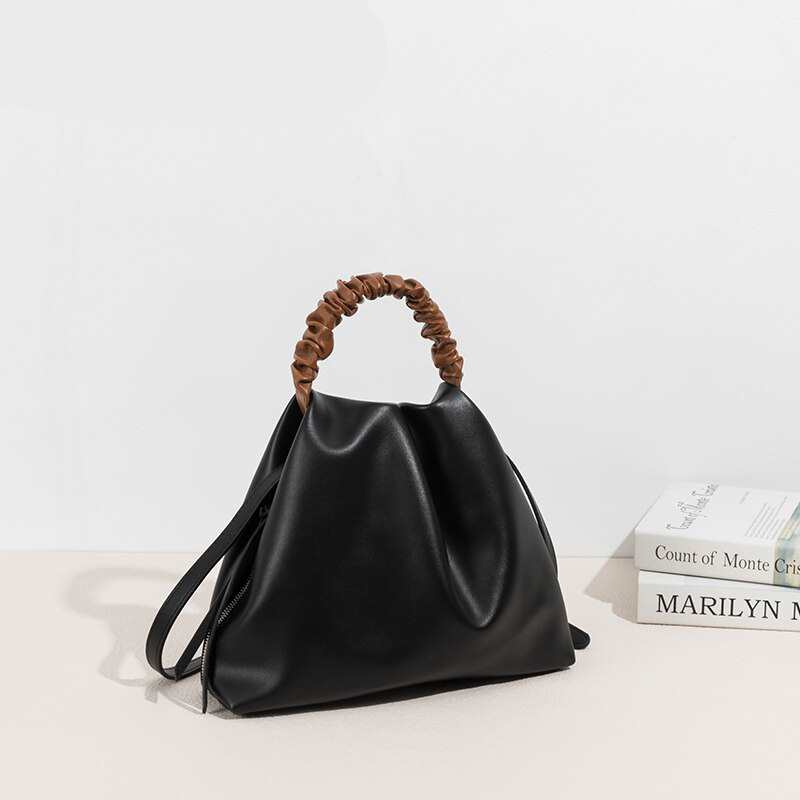 Borsa a tracolla piccola di alta qualità da donna, tendenza moda 2021, design unico, borsa a tracolla plissettata per donna