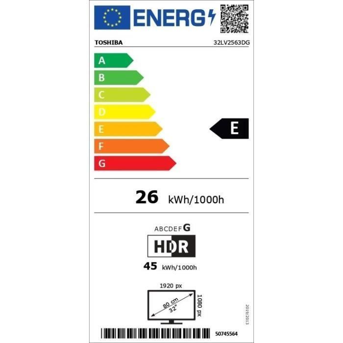 TOSHIBA 32LV2563DG - TV LED da 32