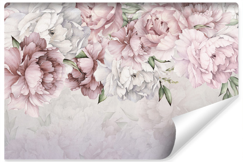 Fototapeta Do Sypialni Pastelowe Peonie 90x60cm