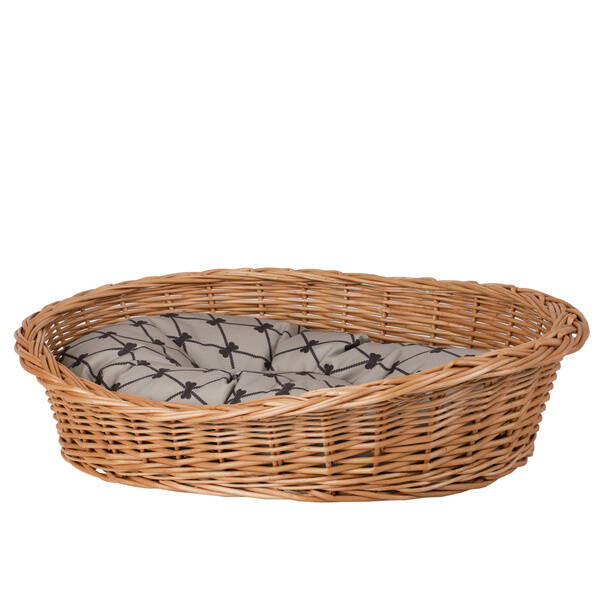 Owalne wiklinowe legowisko