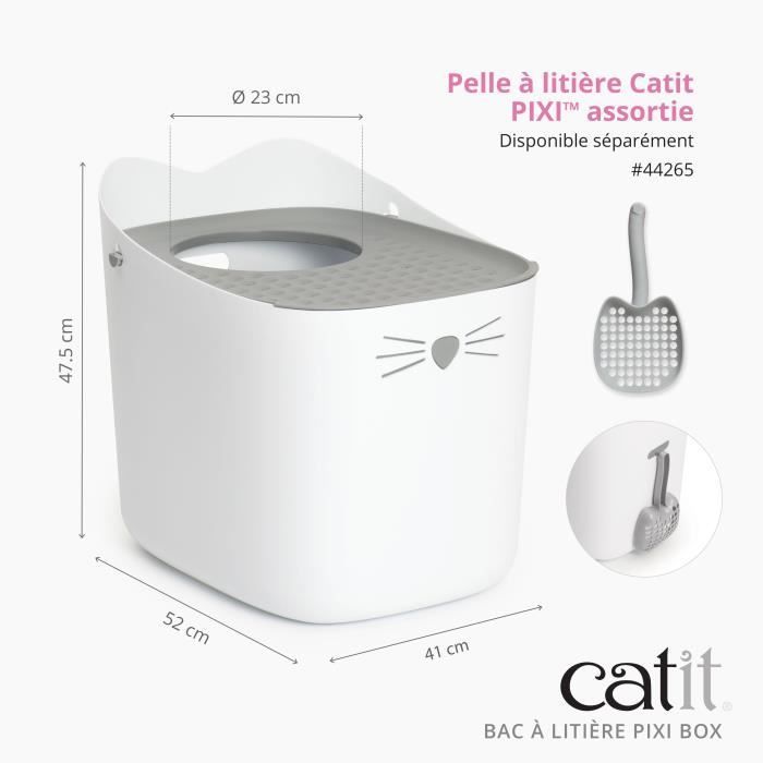 Maison de toilette Bac à litière pour chat - CATIT - Pixi Box - Entrée par le haut