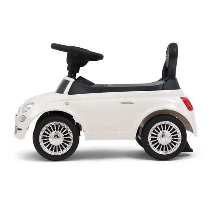 Milly Mally Fiat 500 Blue Baby Ride-On Toy - Early Learning Toy for Balance and Coordination - 12-36 Months