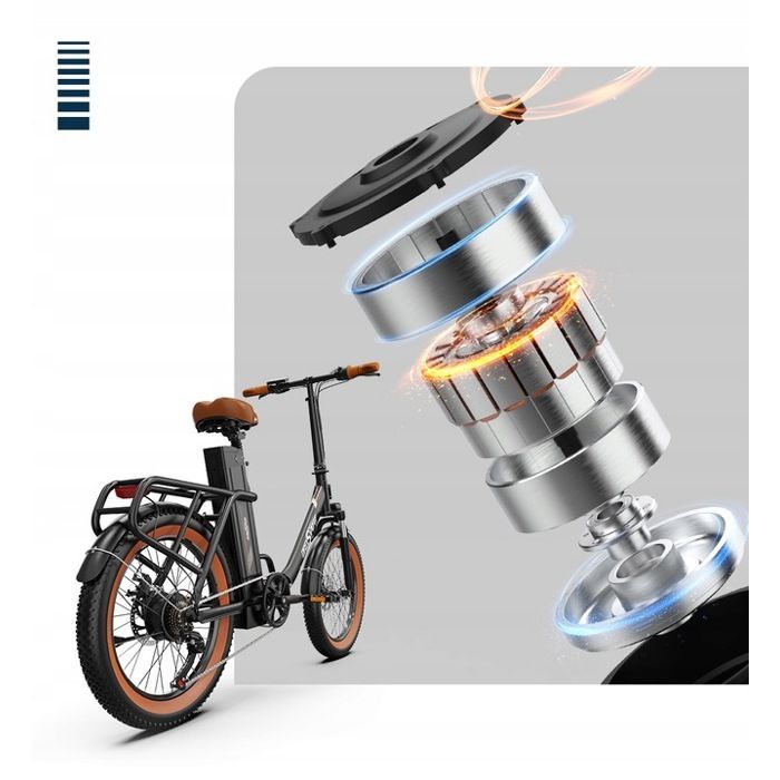 Bicicleta elétrica dobrável - ONESPORT - OT16-2 - 48V 17Ah 250W - Autonomia de 120 km - Bluetooth