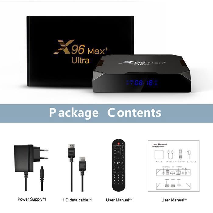 TV Box Android 11 - X96 Max Plus Ultra - 8K - 4GB RAM - 64GB Almacenamiento YYV