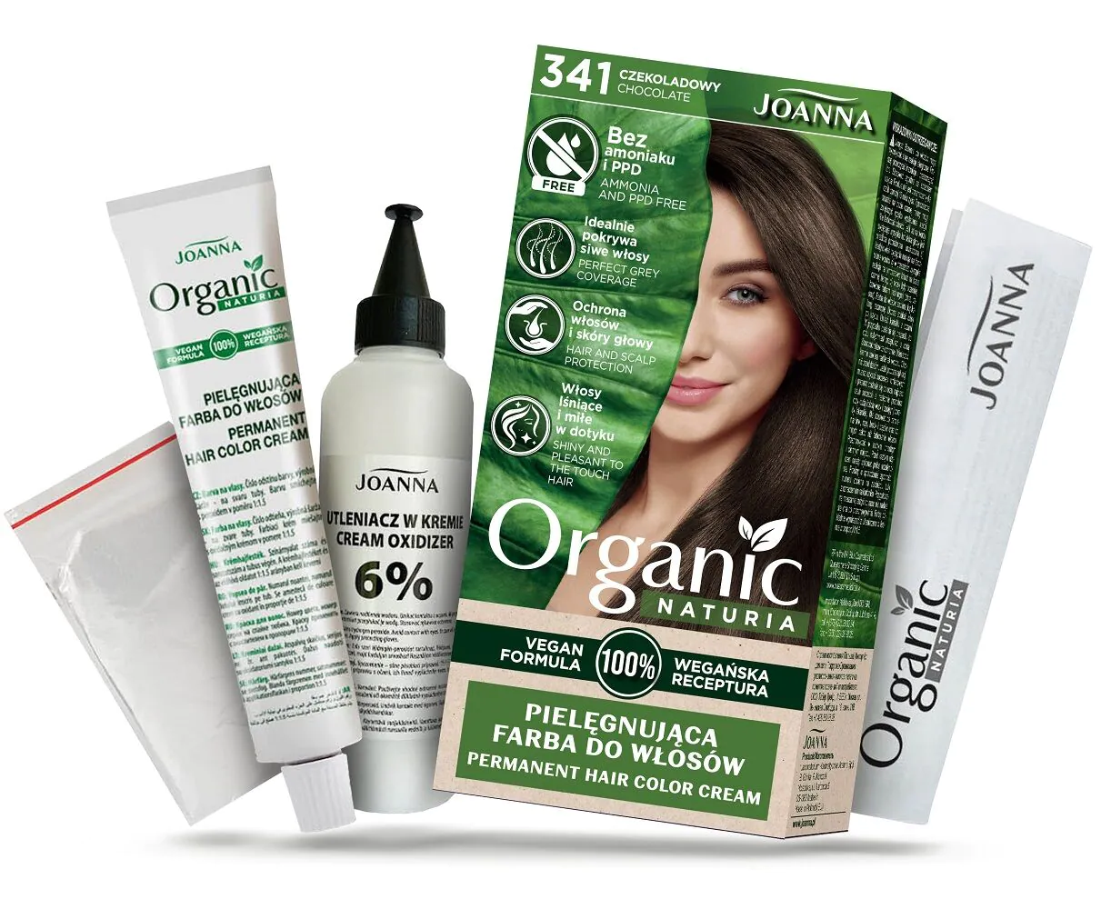 Joanna Naturia Organic Vegan Farba do włosów Czekoladowy 341