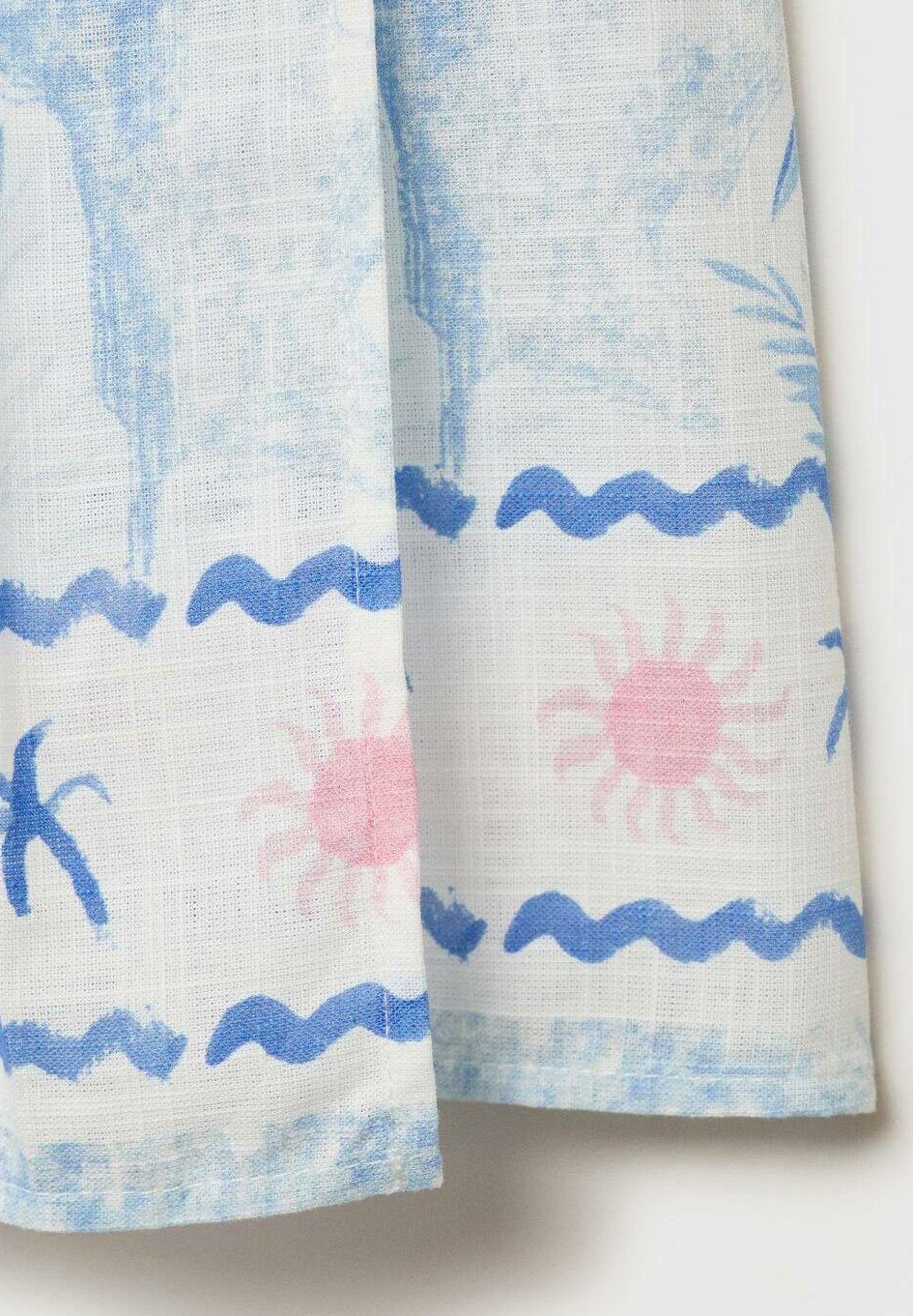 Mango Kids MET PALMBOMENPRINT - Wikkelrok - donkerblauw