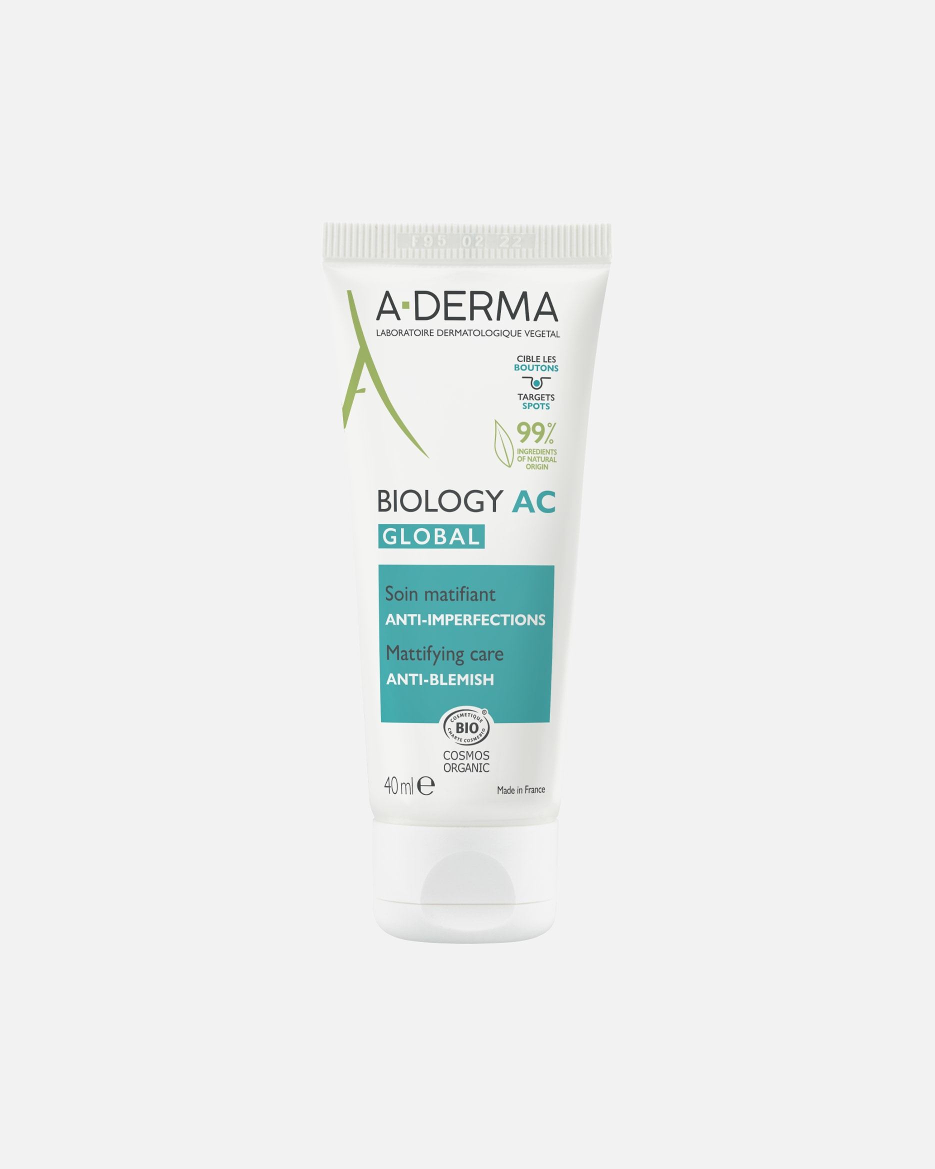A-DERMA Anti-Blemish Care Biology AC Globalna matirajuća njega - 40 ml