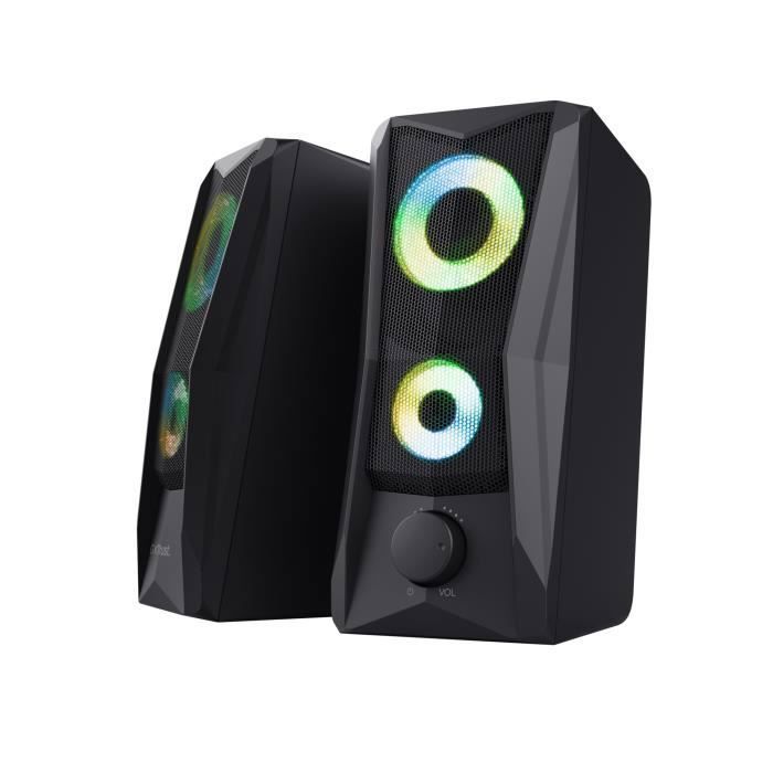 Altavoces PC Gamer 2.0 - TRUST - GXT 606B Javv - 12W - Iluminación LED RGB - Conexión USB Plug & Play