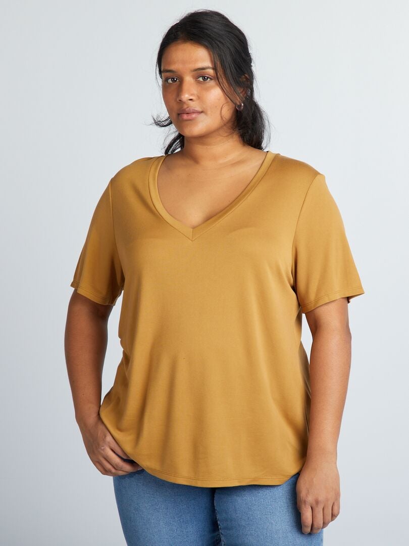 Rekbaar T-shirt met korte mouwen - ROOD