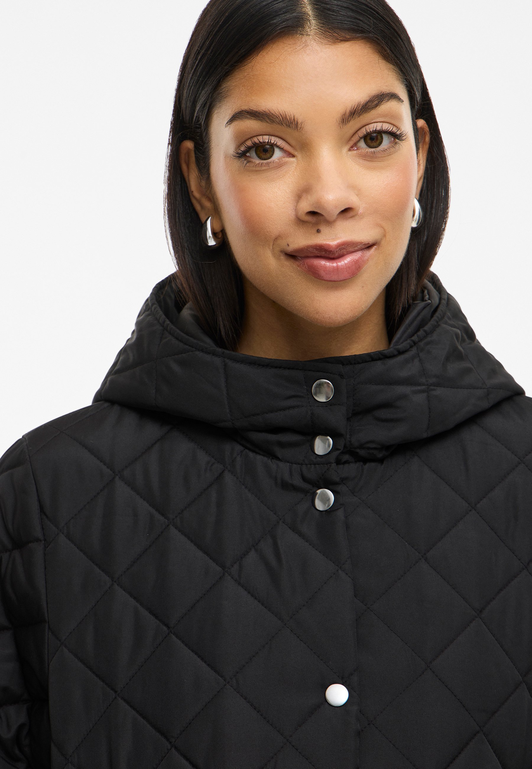 VILA VITATE LS HOODED - Zimski plašč - black beauty