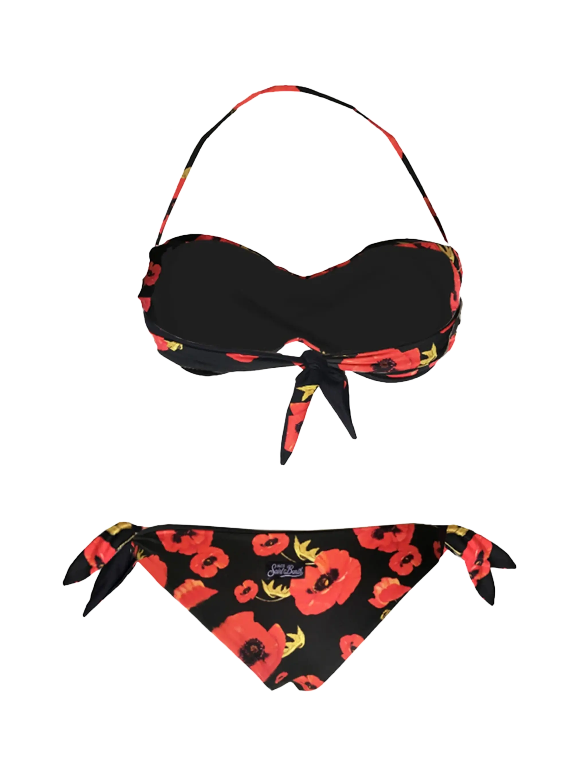 Bikini a fascia con stampa fiori