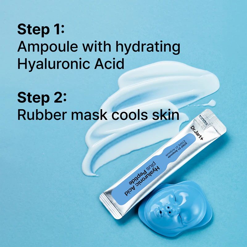 máscara hidratante Dr. Jart+ Cryo Rubber™ é uma máscara de hidrogel intensamente hidratante.