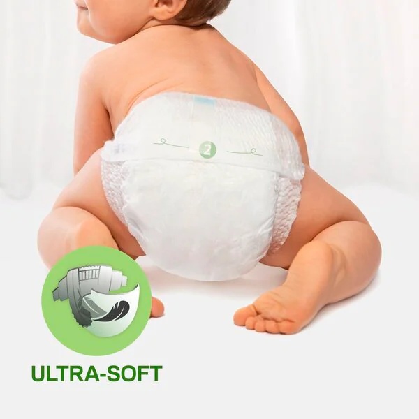 Kruidvat Pure & Soft plenice za novorojenčke, velikost 2, ugoden paket, velikost 2 (3–6 kg), 62 kosov