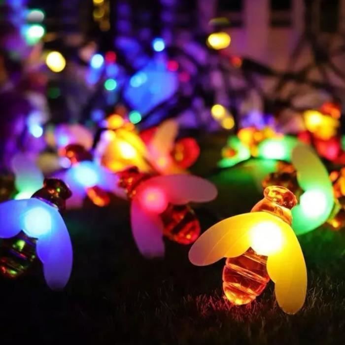 Guirnalda de luces para exteriores - ZGEER - Lámpara solar creativa - 60 luces - 8 modos - 11 metros