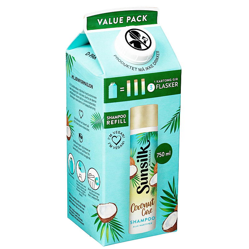 Sunsilk Schampo 750 ml refill Kokosvård Sunsilk