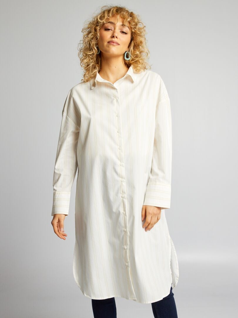 Lange blouse - BEIGE