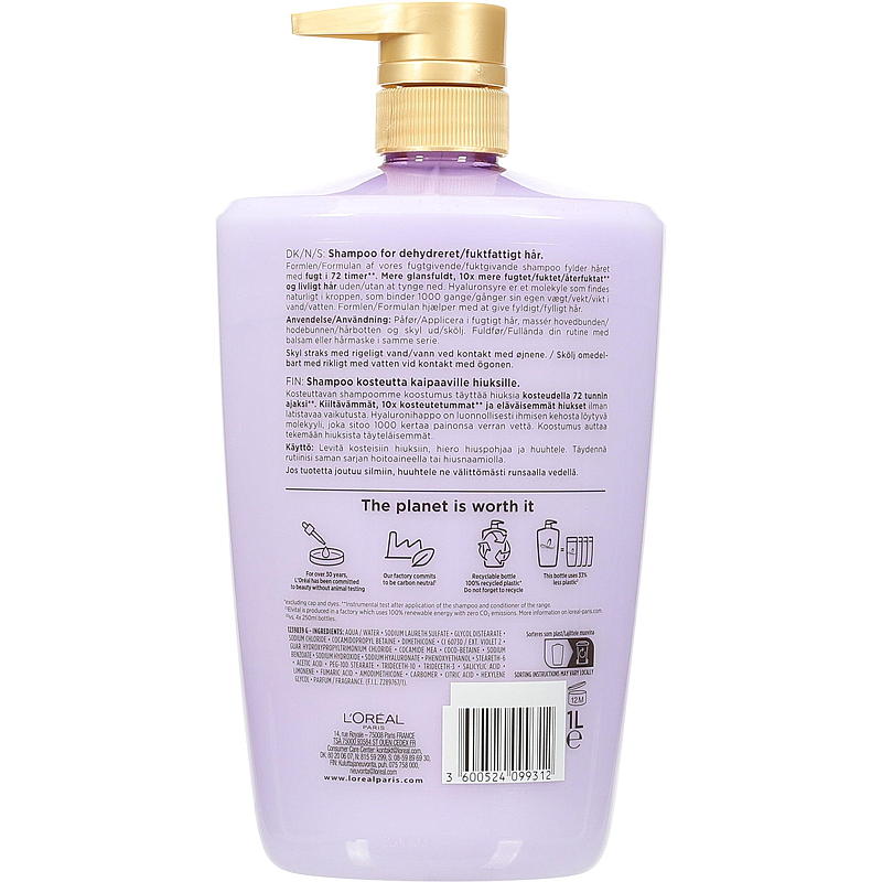 Loreal Elvital schampo 1 l Hyaluron full