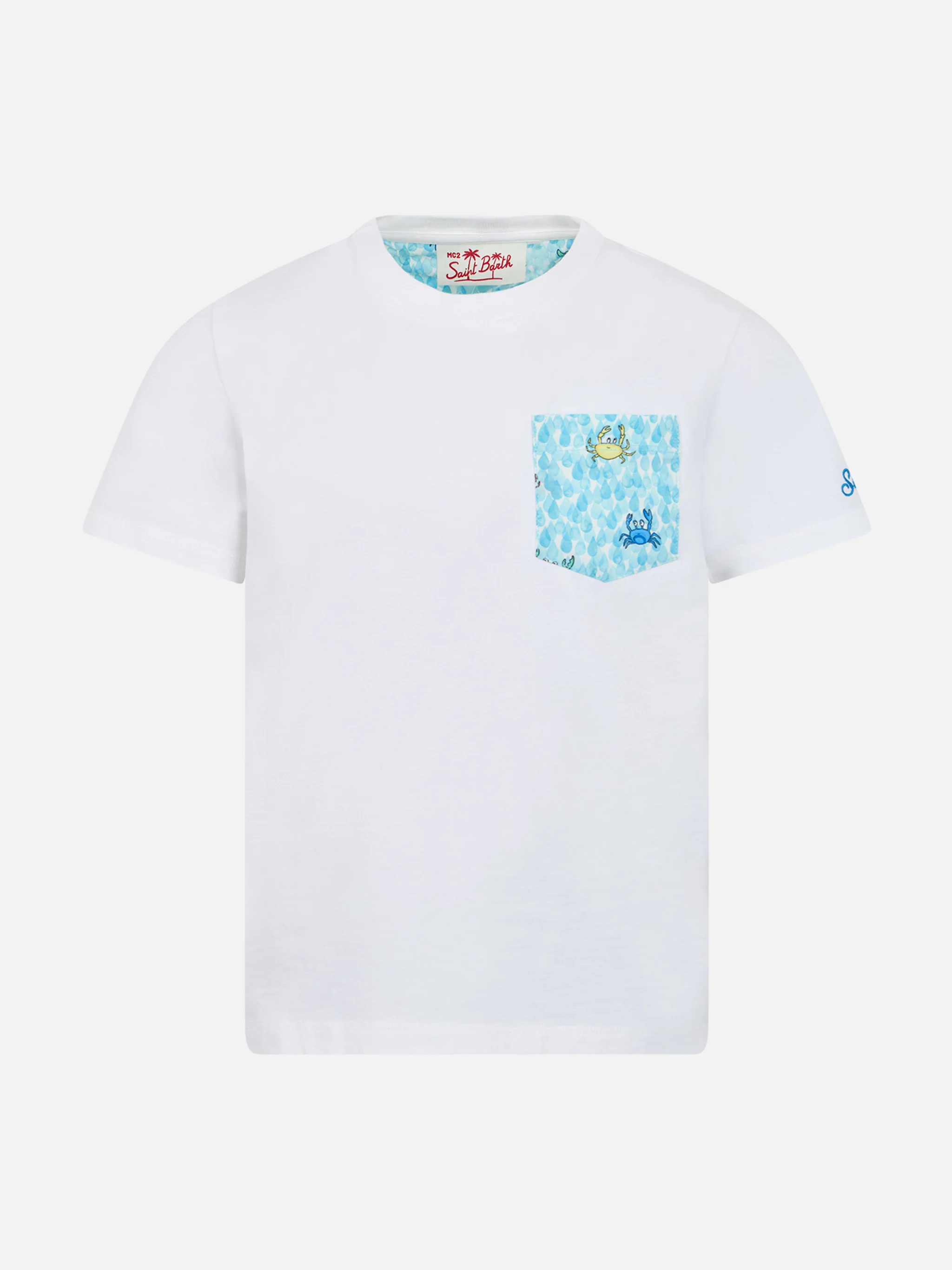 Kea katoenen T-shirt voor kinderen met bedrukte zak