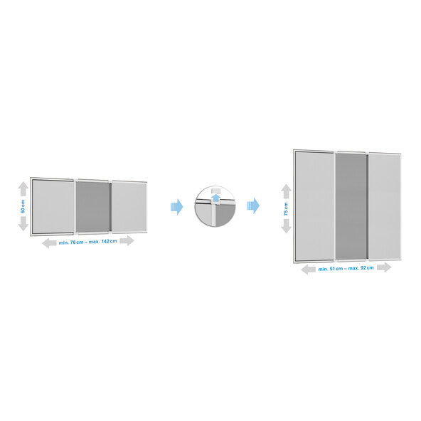 Fereastră glisantă din aluminiu COMFY SLIDE, 50 x 75 cm, albă