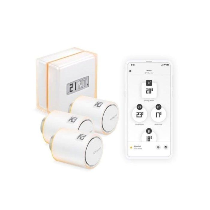 Thermostat Intelligent + Tête Thermostatique Connectée et Intelligente - NETATMO - Programmable - Objet connecté