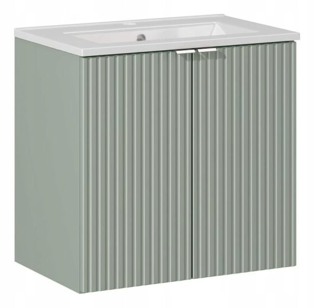 SZAŁWIOWA szafka z umywalką 60 cm LINE REED GREEN 82-60-D