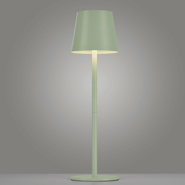 Buria LED rechargeable table lamp, set of 2, green