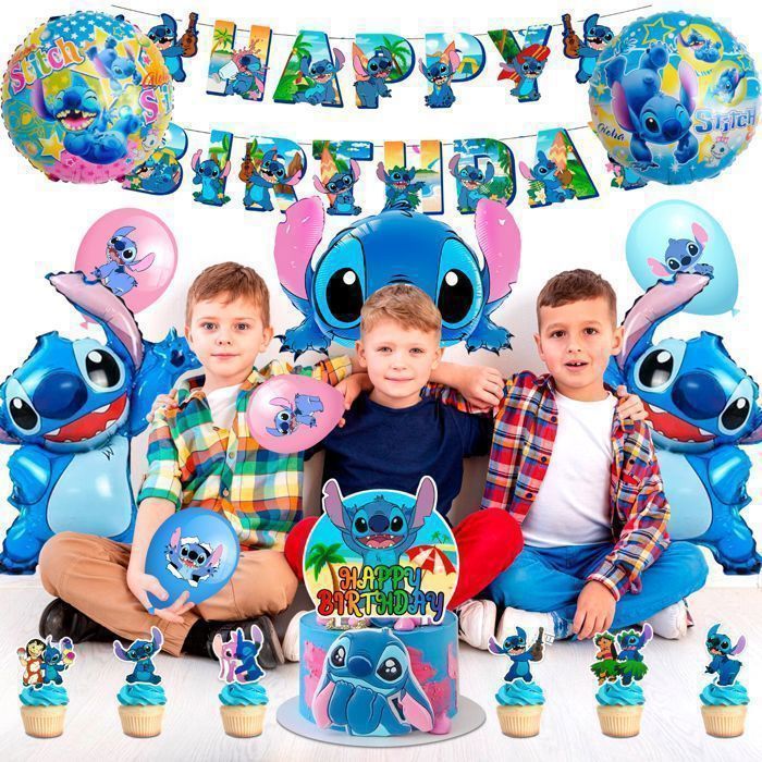 Stitch Birthday Decorations, Birthday Party Supplies, Lilo & Stitch Birthday Tableware Set, Balloon Decorations