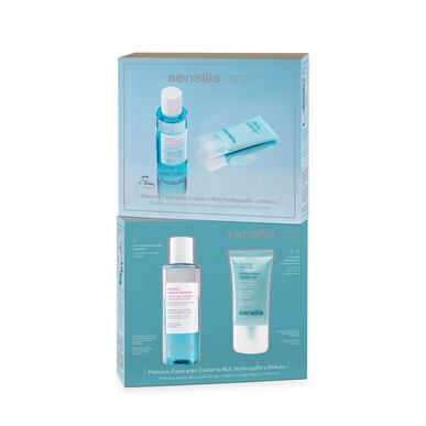 Sensilis Hydra Essence -geelisorbetti kaksivaiheinen kasvovoidepakkaus Kosteuttava kasvosetti herkälle iholle 40 ml 150 ml 40 ml 150 ml