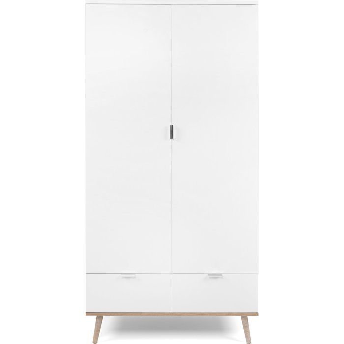 Armoire de chambre - GÖTEBORG 61 - Chêne sonoma / Blanc - 2 portes battantes - 90 x 55 x 180 cm