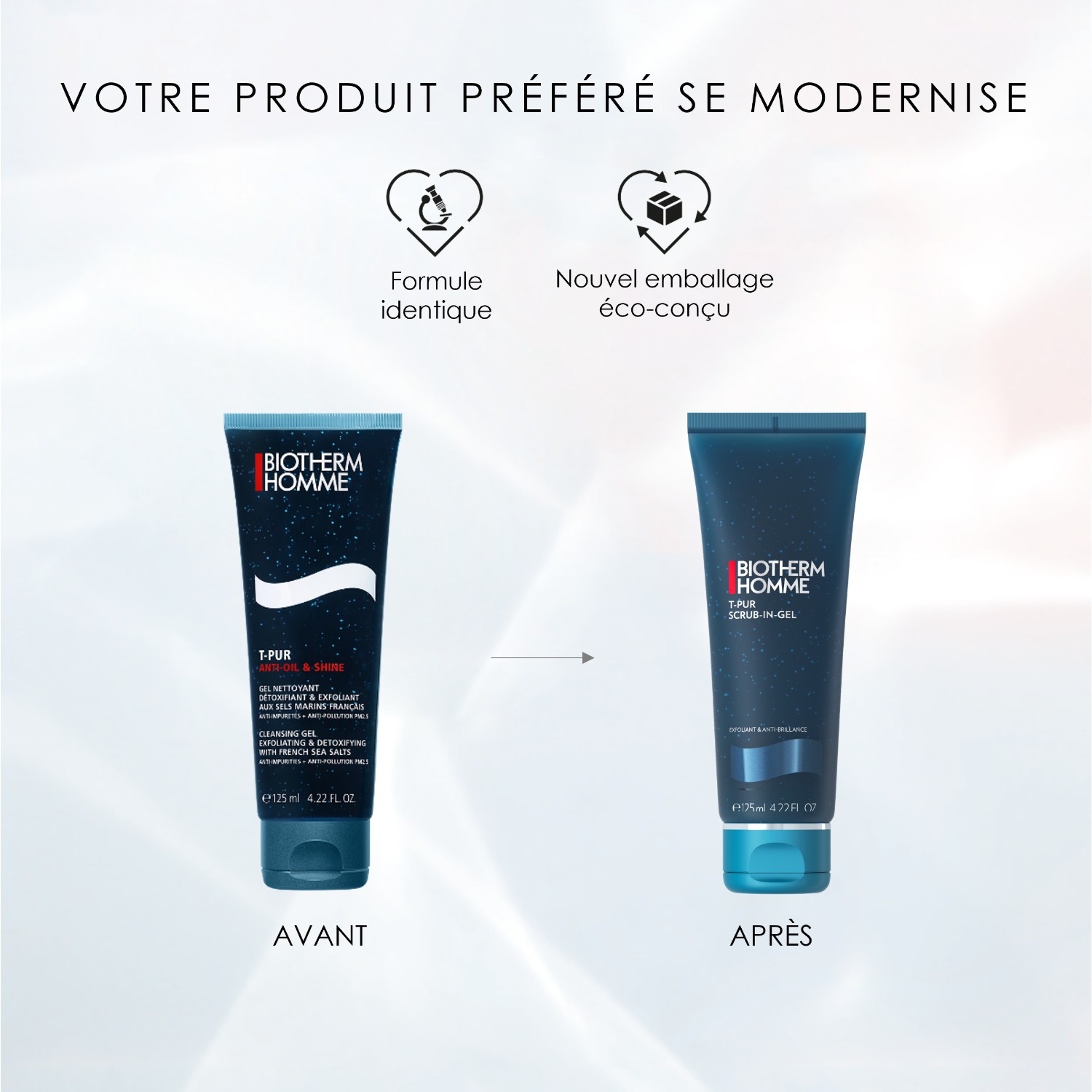 Biotherm Gel Exfoliant Visage Homme Peau Grasse