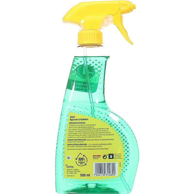 Zalo Zalo 500 ml Spray Vaisselle et cuisine